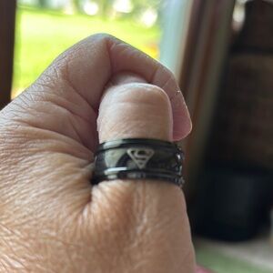 Superman Black Ring for Men